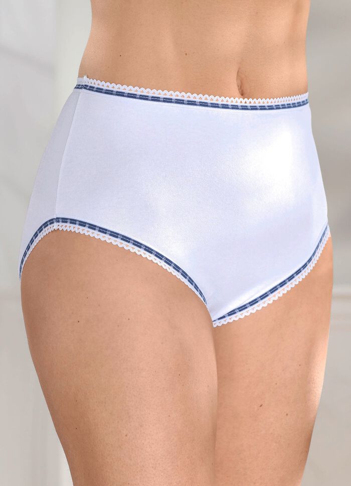 Verpakking van zeven slips met contrasterende biezen 