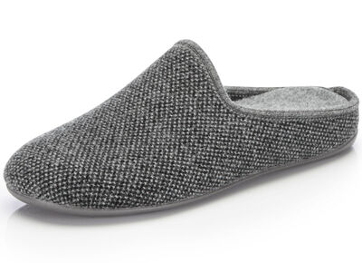 Pantoffels van textiel met een subtiel patroon 