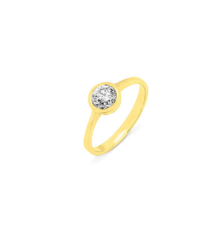 Betoverende damesring met briljant 