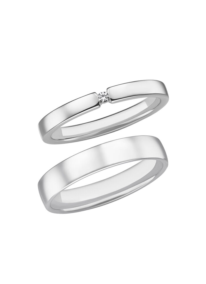 Elegante trouwring van platina 