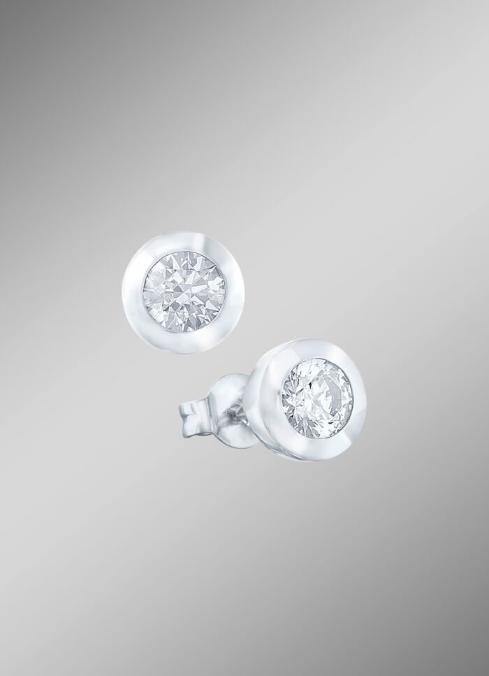 Oorbellen in witgoud 