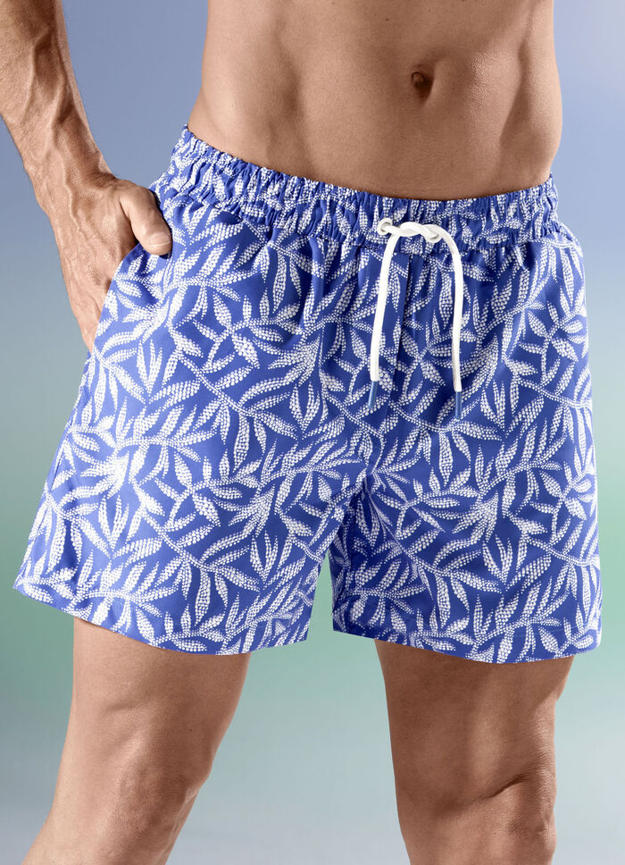 Zwemshort, all-over patroon, microvezel 