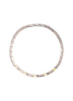 Tweekleurige ketting met synthetische zirkonia 