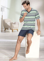 Set van twee shortys in een gestreept ontwerp met een V-hals 