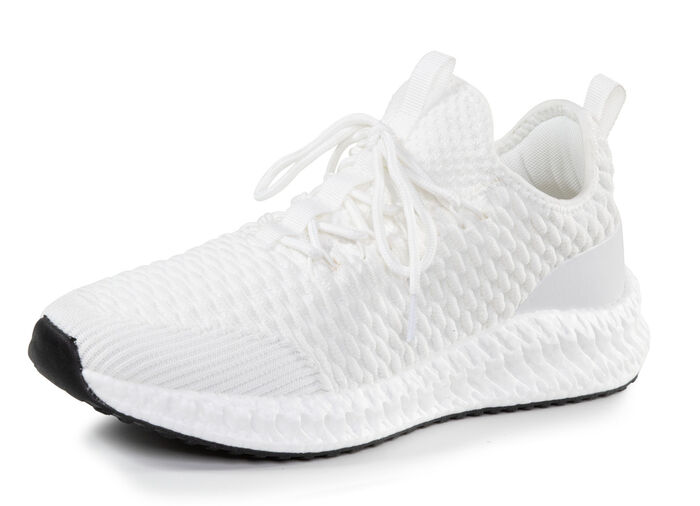 Veterschoenen van gestructureerd textielmateriaal WEISS