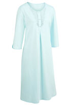 Nachthemd, kuitlang, met tule borduurwerk GLETSJER