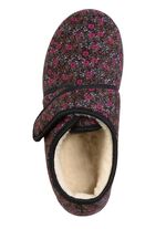 Warme damespantoffels, breedte H, met klittenbandsluiting 