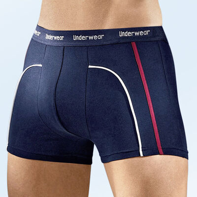 Driepack broeken van fijne jersey, marineblauw 
