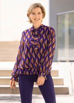 Prachtige blouse met strikbandjes 