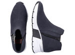 Rieker, modieuze dameslaarzen, breedte G, met rits DONKERBLAUW