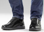 GINO GALANTE, klassieke herensneakers, met rits SCHWARZ