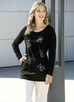Shirt met beren-strass steentjes 