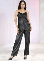 Set, 3-delig, bestaande uit top, broek en kimono 