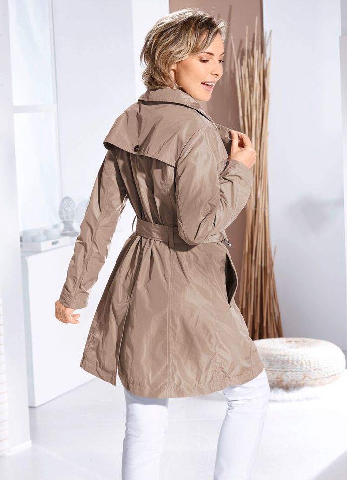 Functionele trenchcoat met riem 