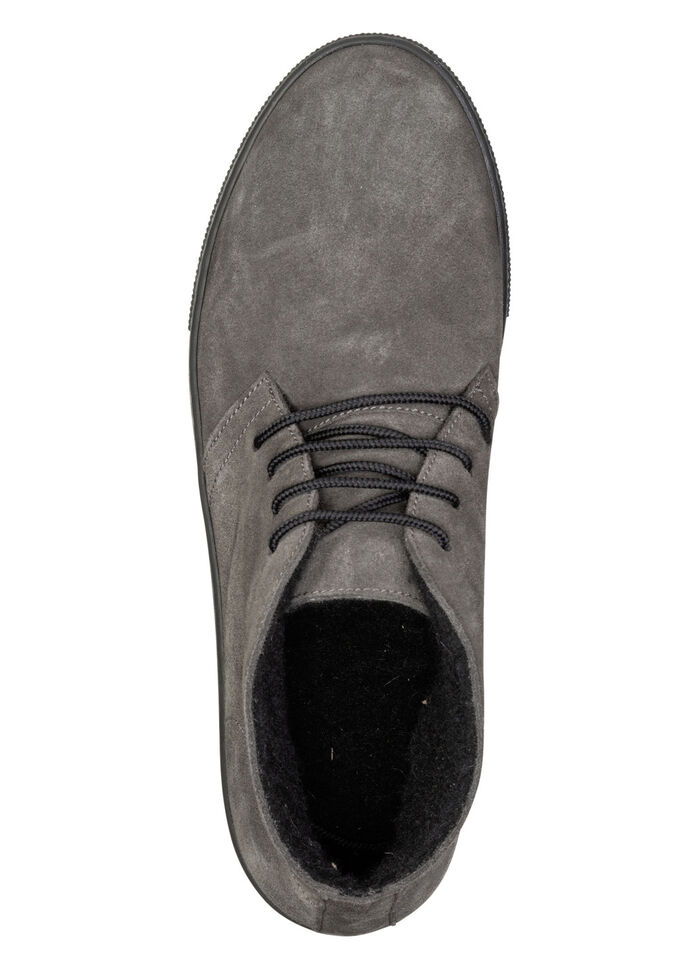GINO GALANTE, gevoerde herenlaarzen, winterschoenen, met wol GRAU