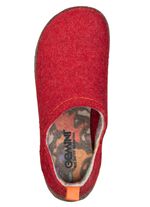 Gemini, comfortabele damespantoffels, breedte G, met uitneembaar voetbed ROOD