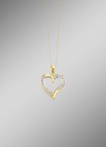 Romantische harthanger met synthetische zirkonia 