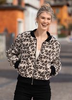 Korte jas van teddy-pluche 