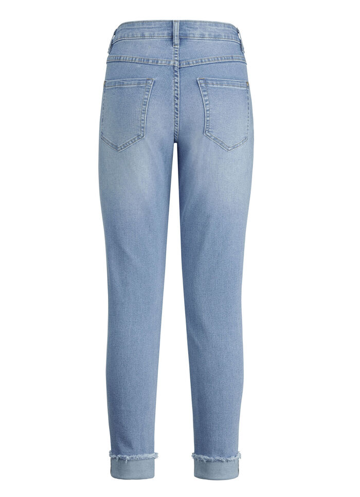 Jeans met fonkelende strass steentjes LICHTBLAUW