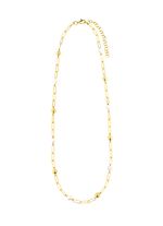 Gouden ketting met zoetwaterparels 