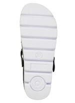 Zomerse damesklompen, gemaakt van leer 