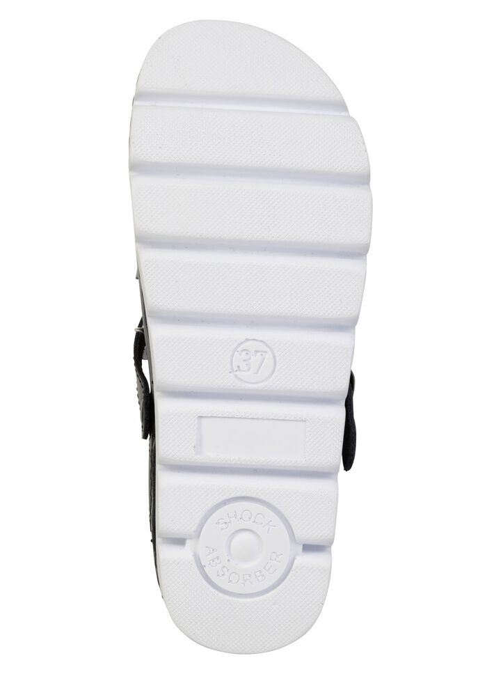 Zomerse damesklompen, gemaakt van leer 