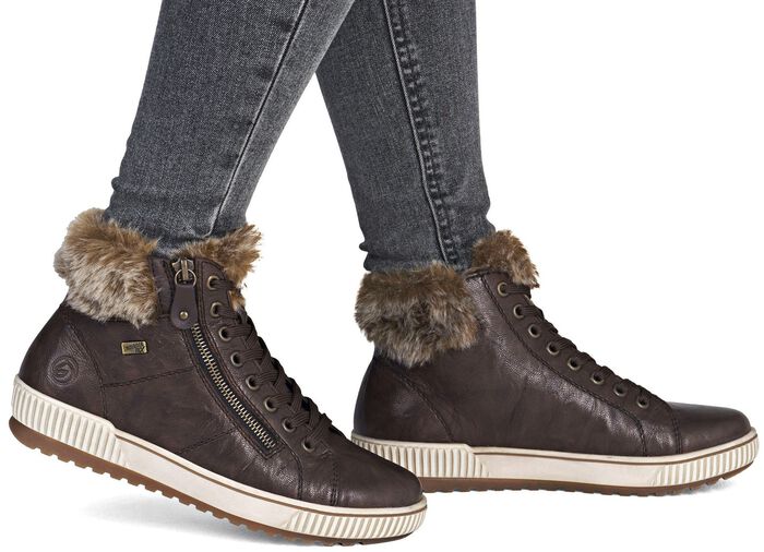 Remonte, gevoerde dameslaarzen, winterschoenen, breedte G, met uitneembaar voetbed DUNKELBRAUN