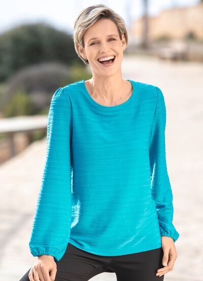 Shirt met elastische manchetten 