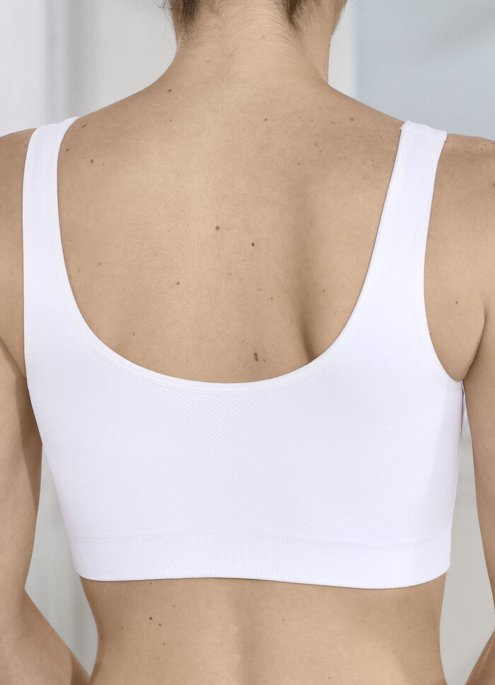 BH met praktische sluiting aan de voorkant WIT