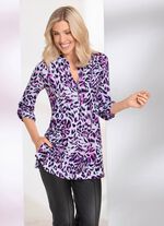 Blousetuniek met opstaande kraag 