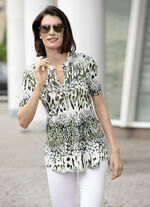 Shirttuniek met randprint 