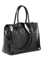 Tas van synthetisch materiaal met krokodillenopdruk 