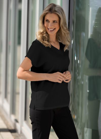 Shirt met zijsplitten in 2 kleuren 