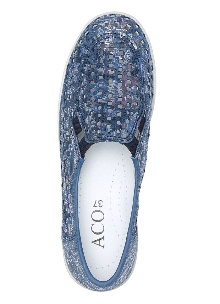 ELENA EDEN, zomerse damespantoffels, breedte G, met uitneembaar voetbed JEANS