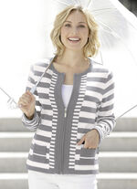 Vest in decoratief gestreept dessin GRAY-CRU