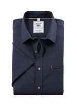 Seersucker shirt van "Milano Italy" in 3 kleuren MARINE