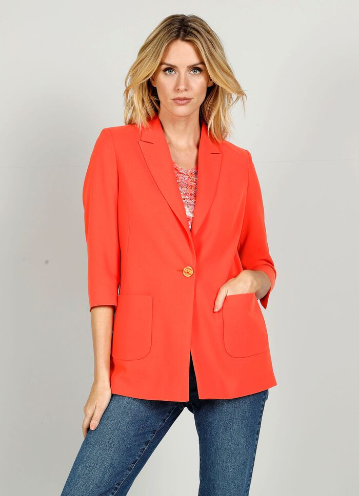 Blazer met 3/4-mouwen met split 