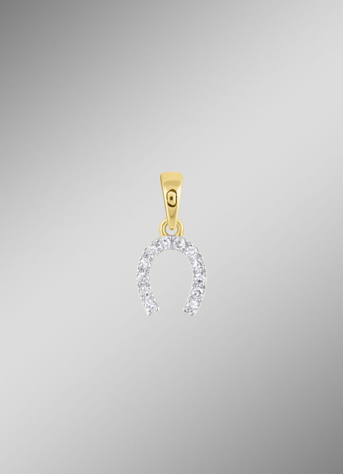hoefijzerhanger met 10 diamanten 
