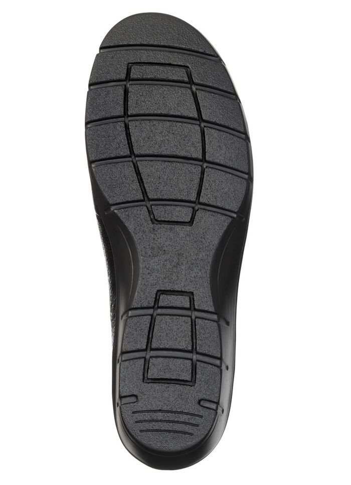 ELENA EDEN, comfortabele damespantoffels, breedte H, met uitneembaar voetbed ZWART