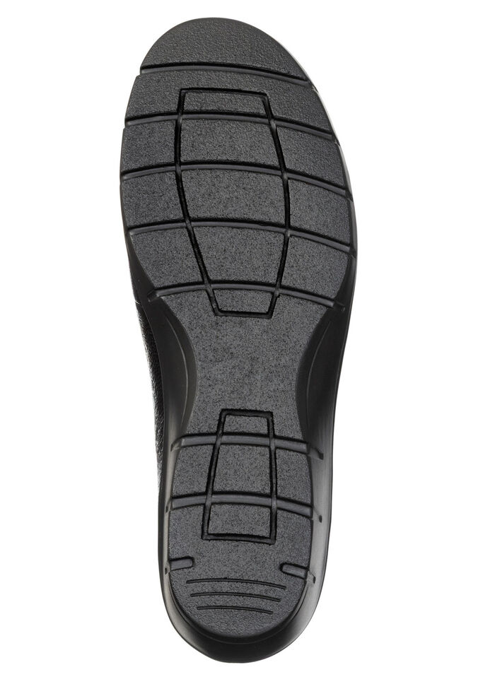 ELENA EDEN, comfortabele damespantoffels, breedte H, met uitneembaar voetbed ZWART