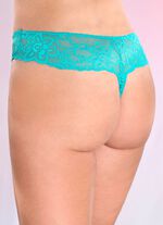 Sexy set van drie stringtanga's van elastisch kant 