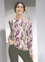 Shirt met all-over print PALISSANDER-BESSEN-OLIJF