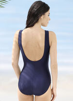 Badpak met geplaatste print en korset-top 