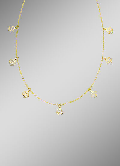 Geweldige ankerketting met rozen 