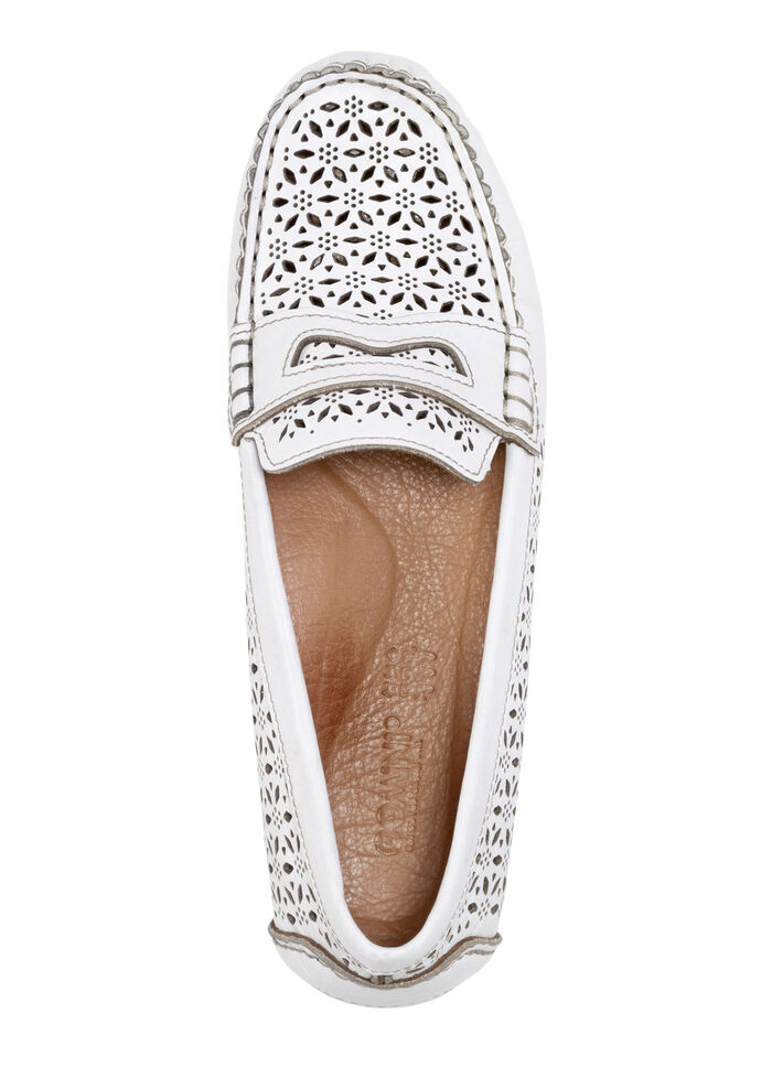 Gemini pantoffels van schaduwrijk nappaleer WIT