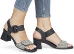 Remonte sandalen met gevlochten details SCHWARZ-WEISS