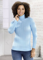 Pullover met een rekbare structuur LICHTBLAUW