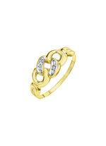 Elegante damesring in schakelkettingdesign 