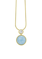 Elegante verfijning: hanger met echte blauwe chalcedoon 