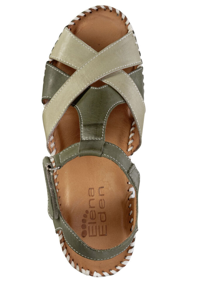 ELENA EDEN sandalen gemaakt van zacht nappaleer GROEN